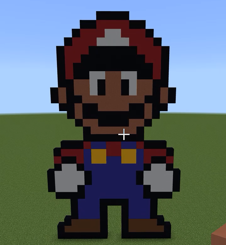 Como Fazer o Super Mario No Minecraft em Pixel Art - Parte 5
